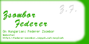 zsombor federer business card